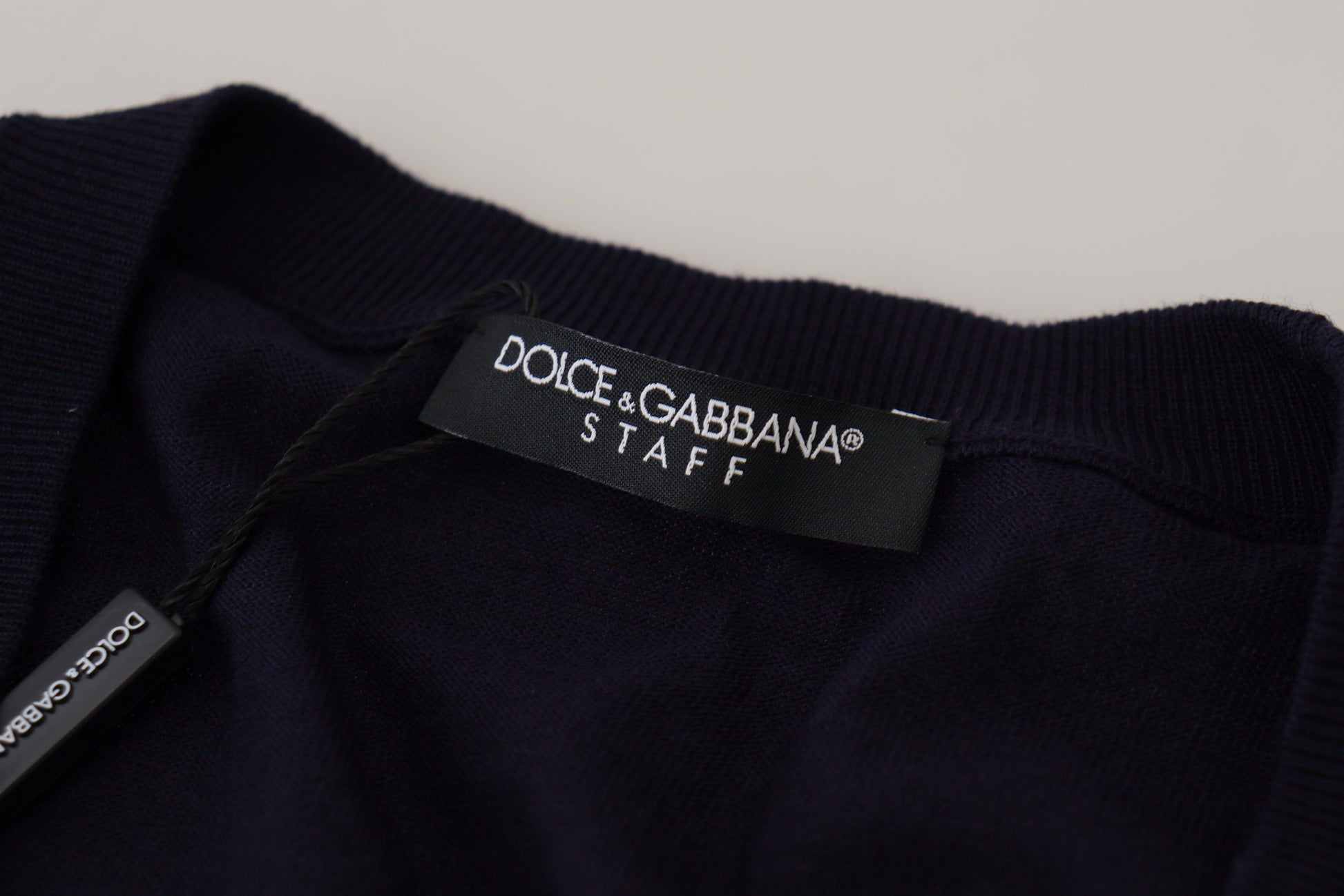 Dolce & Gabbana Elegant Virgin Wool Cardigan Sweater in Blue - ACCEXO