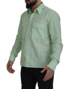 Dolce & Gabbana Mint Green Slim Fit Casual Button-Down Shirt