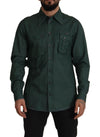 Dolce & Gabbana Emerald Elegance Slim Fit Casual Shirt