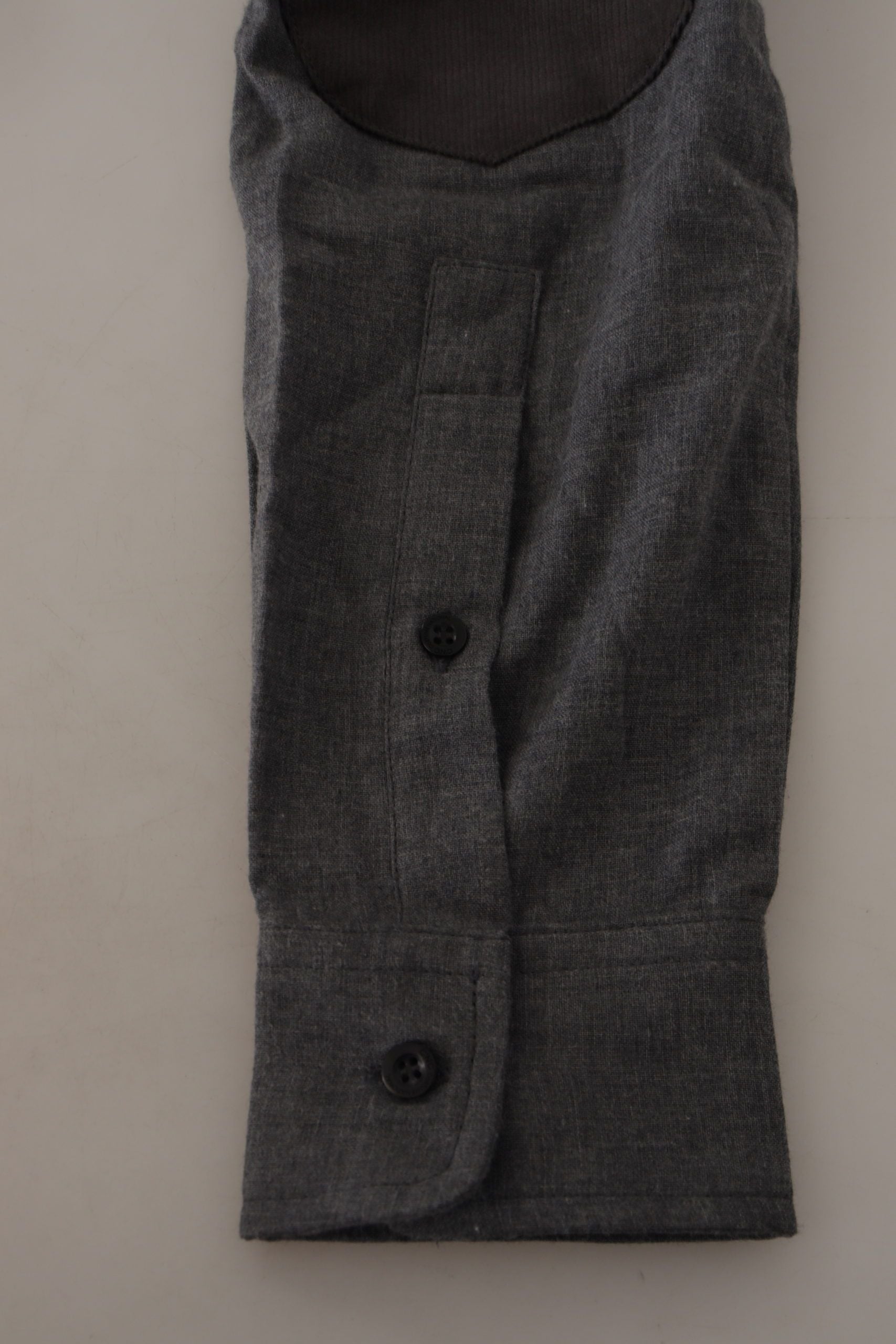 Costume National Sleek Gray Cotton Casual Button Front Shirt - ACCEXO