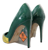 Dolce & Gabbana Emerald Elegance Leather Heels Pumps