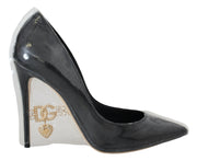 Dolce & Gabbana Elegant Black Gold Detail Heels Pumps - ACCEXO