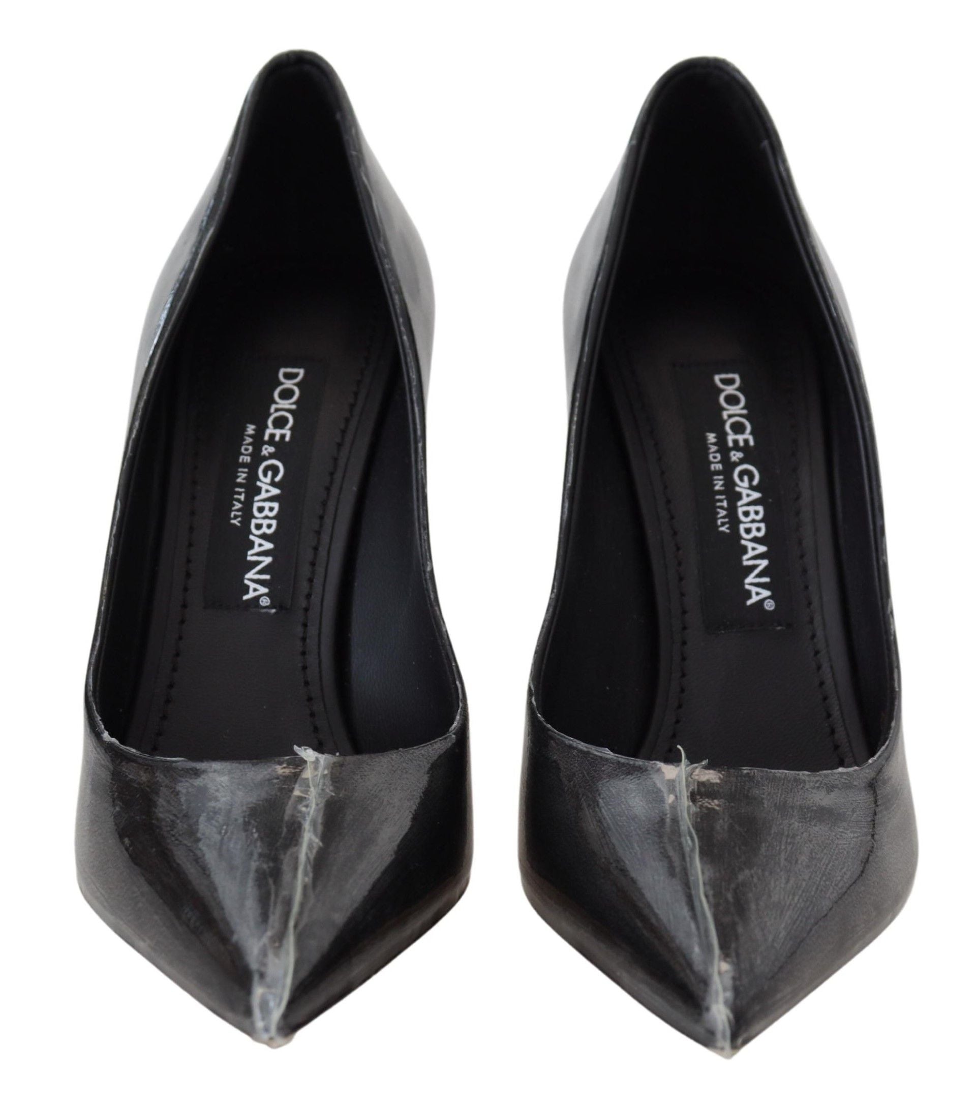Dolce & Gabbana Elegant Black Gold Detail Heels Pumps - ACCEXO