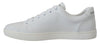 Dolce & Gabbana Elegant White Leather Men's Sneakers