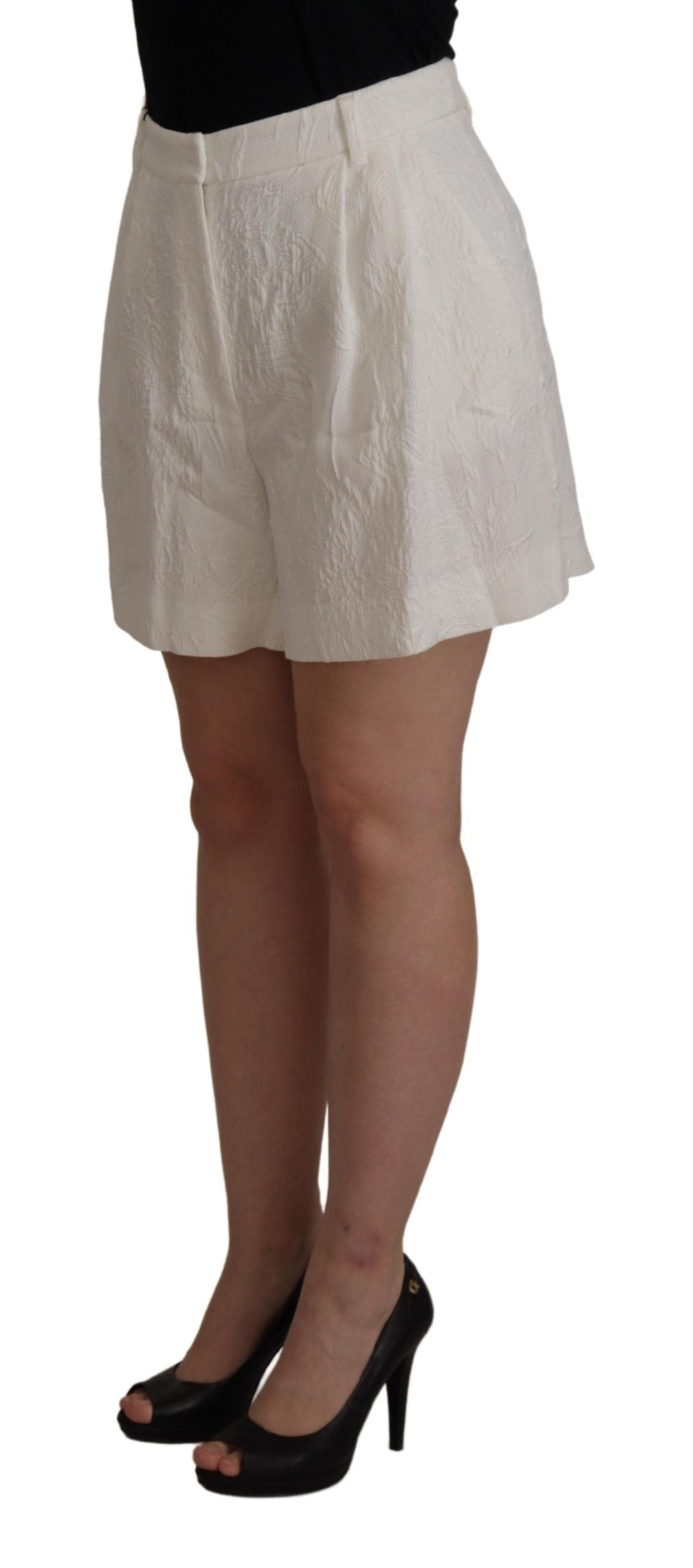 Dolce & Gabbana Elegant High Waist White Culotte Shorts - ACCEXO