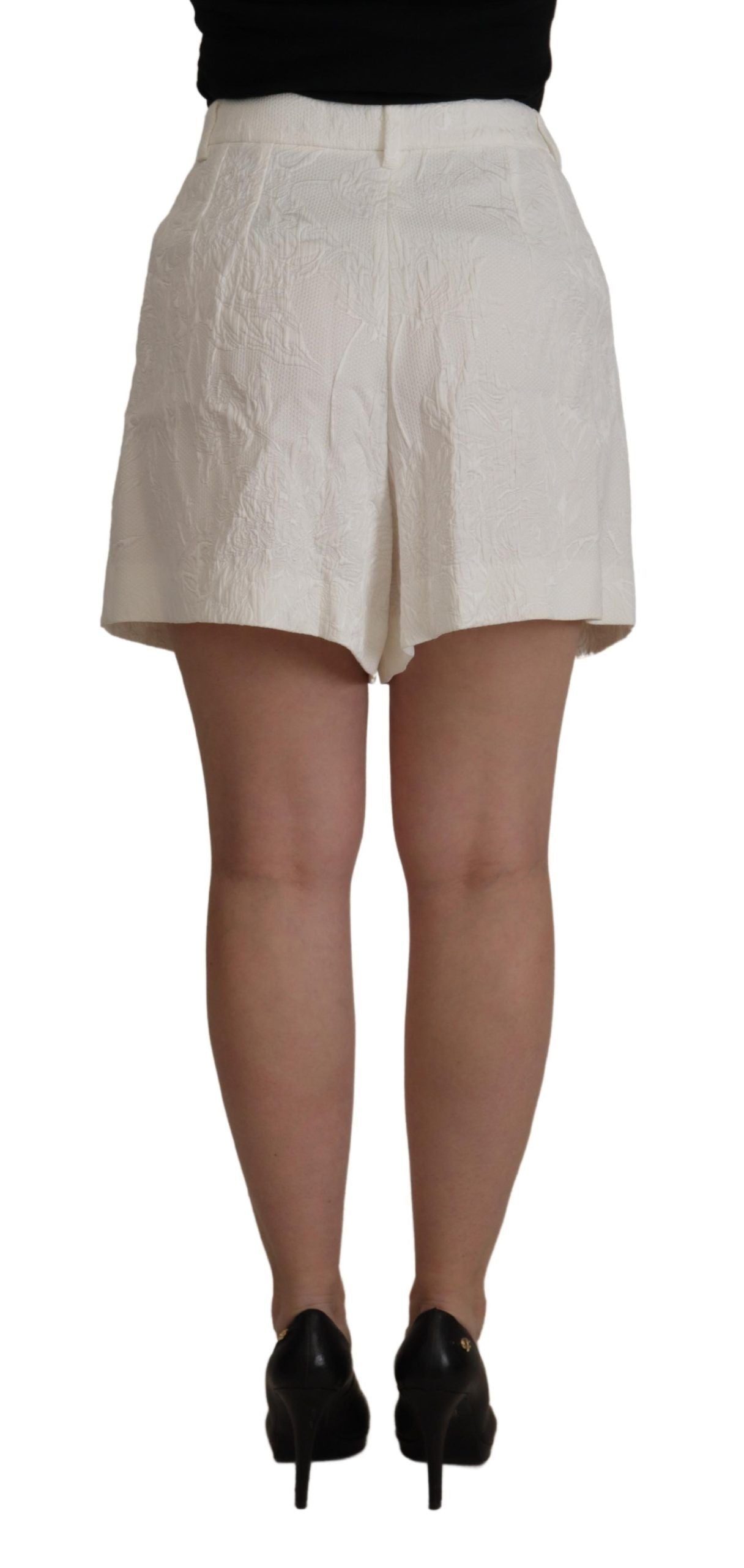 Dolce & Gabbana Elegant High Waist White Culotte Shorts - ACCEXO