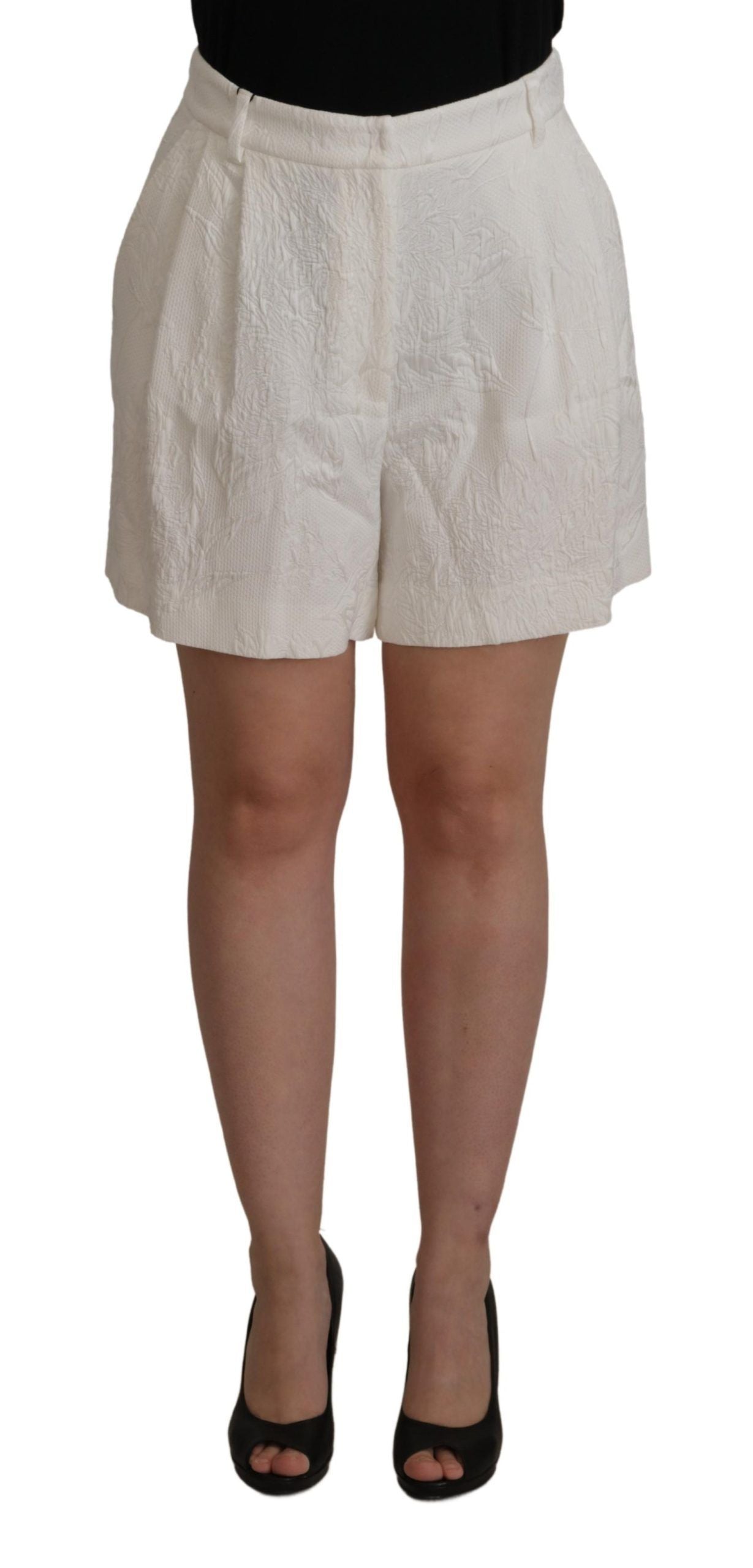 Dolce & Gabbana Elegant High Waist White Culotte Shorts - ACCEXO