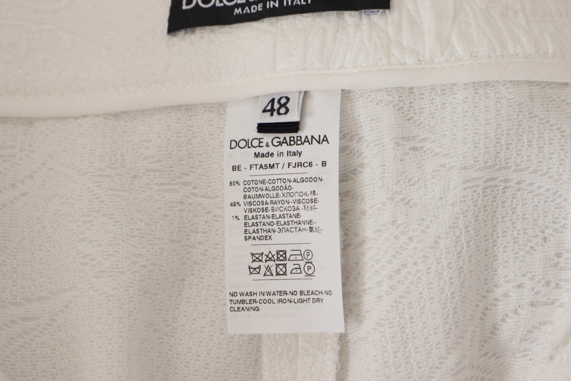 Dolce & Gabbana Elegant High Waist White Culotte Shorts - ACCEXO