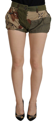Dolce & Gabbana Army Green High-Waist Hot Pants - ACCEXO