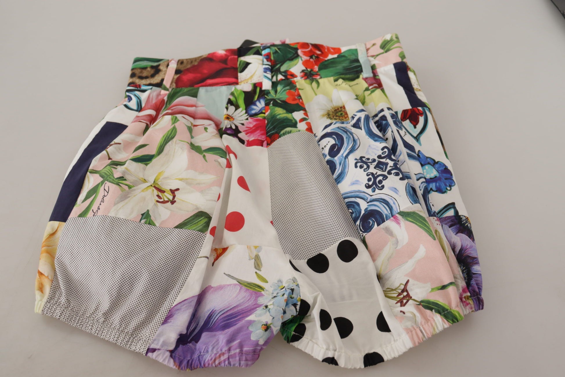 Dolce & Gabbana Patchwork High Waist Designer Shorts - ACCEXO