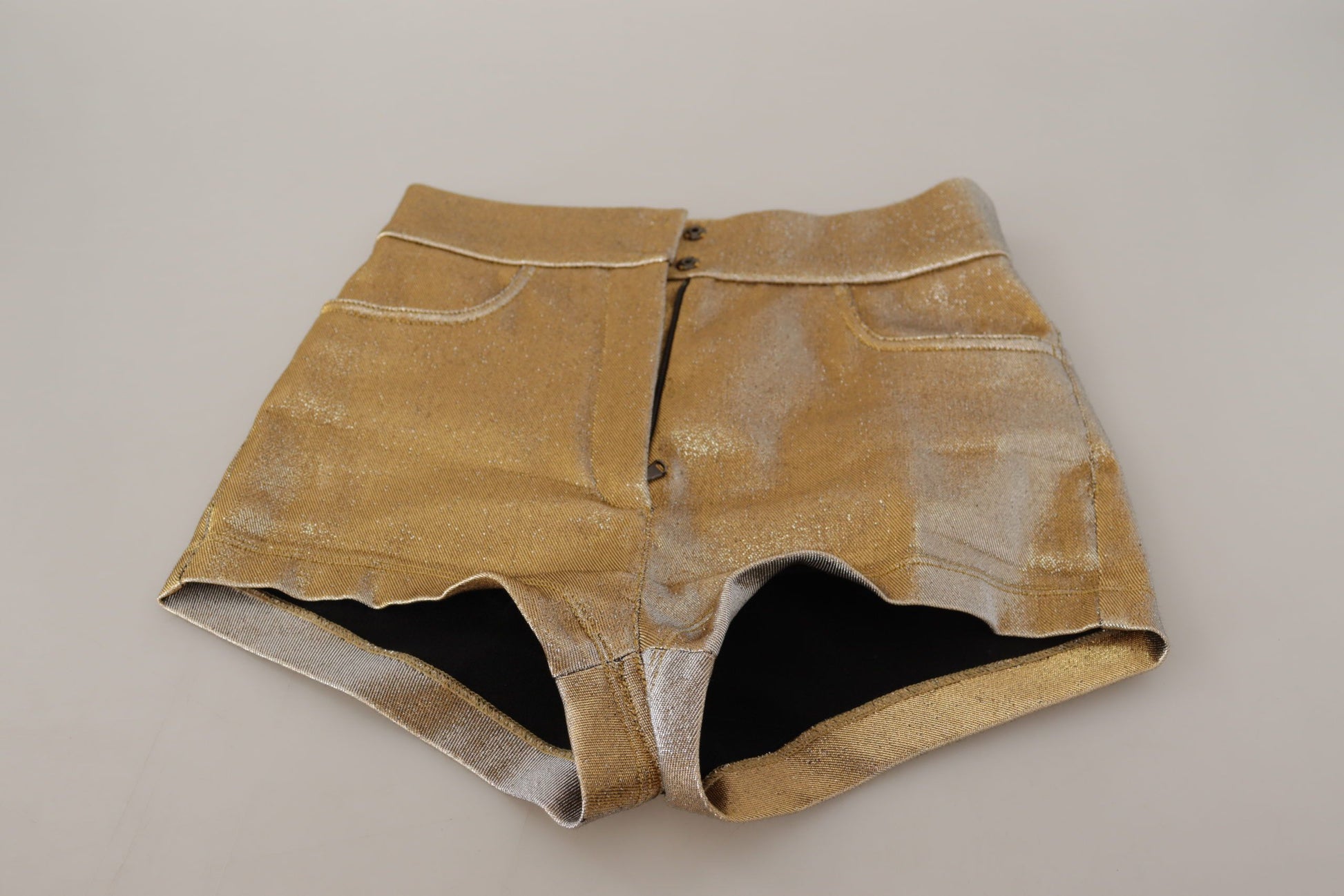 Dolce & Gabbana Gold High Waist Hot Pants Shorts - ACCEXO