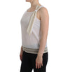 Ermanno Scervino Elegant White Bow-Detailed Sleeveless Top