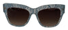 Dolce & Gabbana Elegant Lace Detail Blue Sunglasses