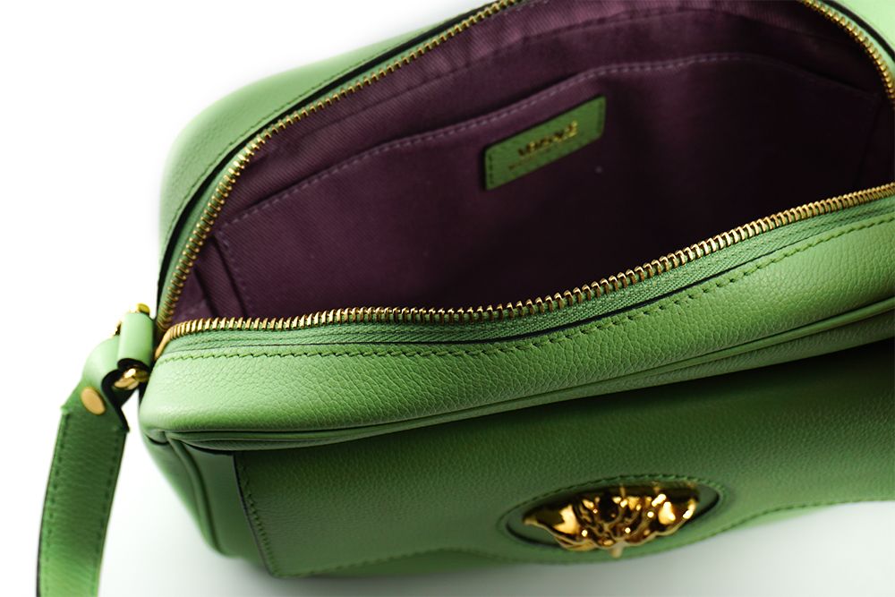 Versace Elegant Mint Green Leather Camera Case Bag - ACCEXO