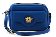 Versace Elegant Blue Calf Leather Camera Case Bag - ACCEXO