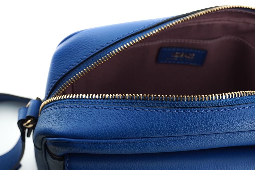 Versace Elegant Blue Calf Leather Camera Case Bag - ACCEXO