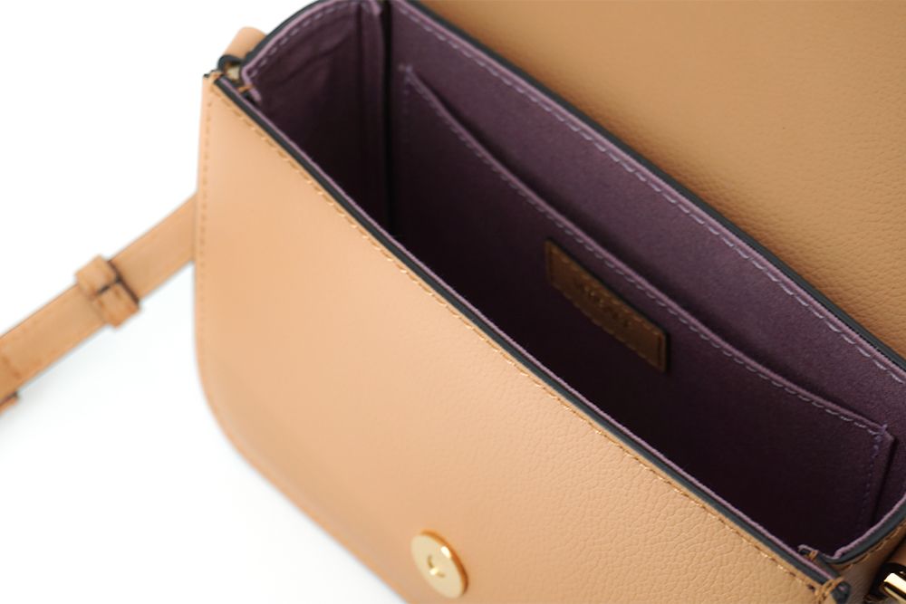 Versace Elegant Calf Leather Shoulder Bag in Brown - ACCEXO