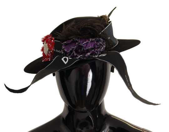 Dolce & Gabbana Elegant Wide Brim Black Hat