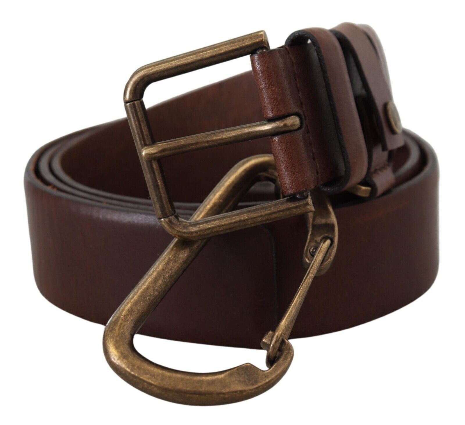 Dolce & Gabbana Elegant Brown Leather Belt with Metal Buckle - ACCEXO
