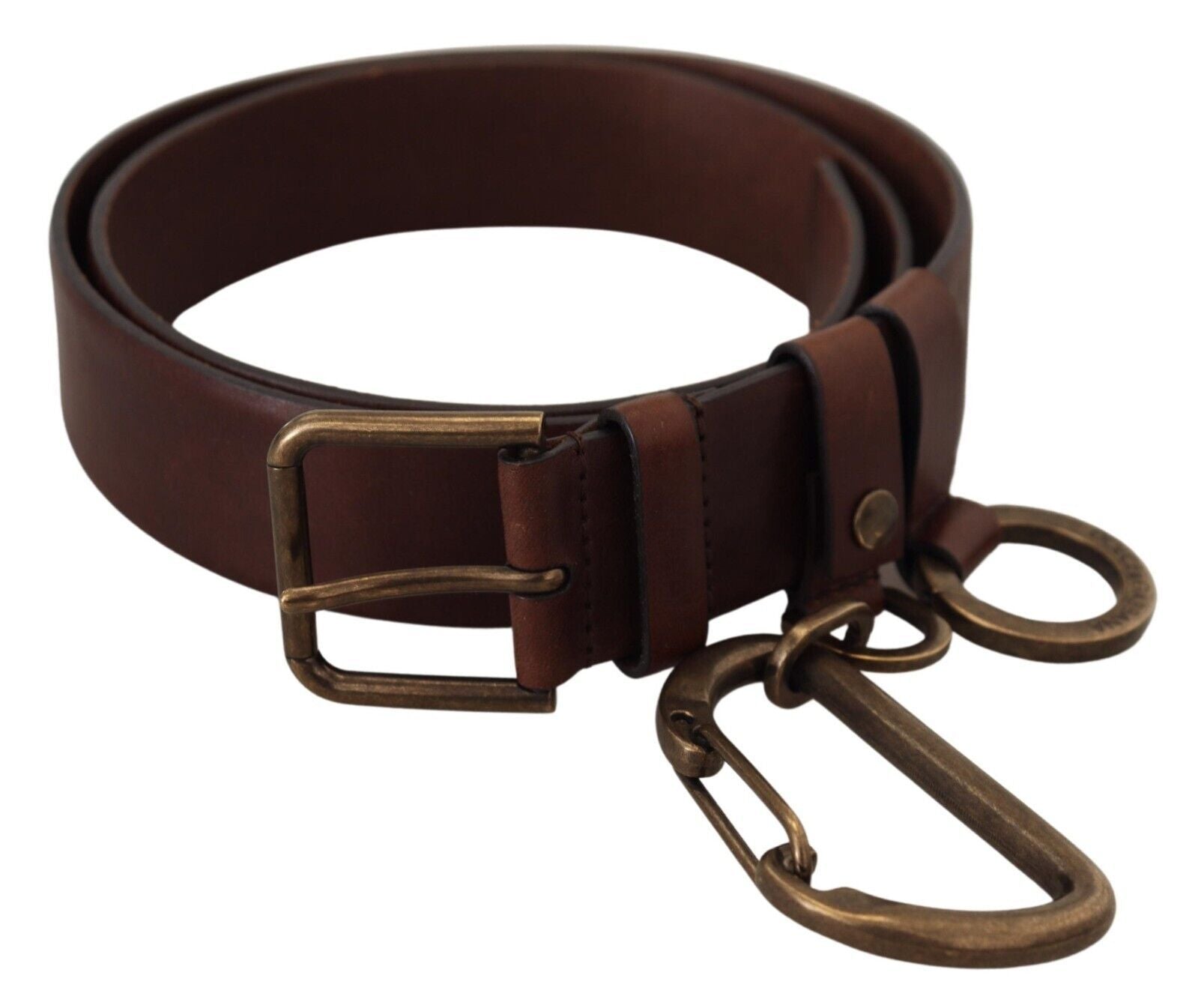 Dolce & Gabbana Elegant Brown Leather Belt with Metal Buckle - ACCEXO