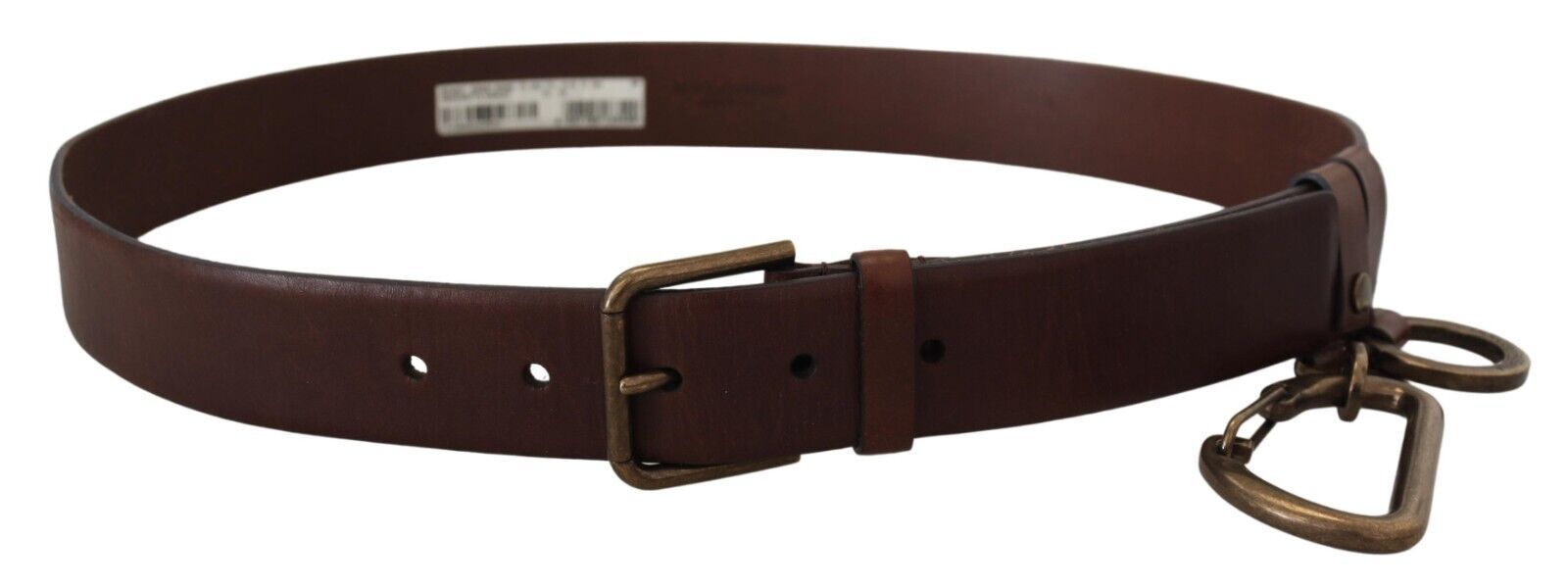Dolce & Gabbana Elegant Brown Leather Belt with Metal Buckle - ACCEXO