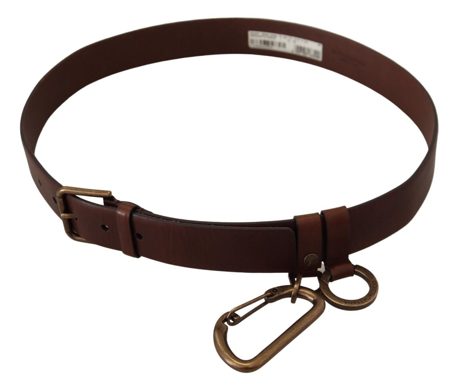 Dolce & Gabbana Elegant Brown Leather Belt with Metal Buckle - ACCEXO