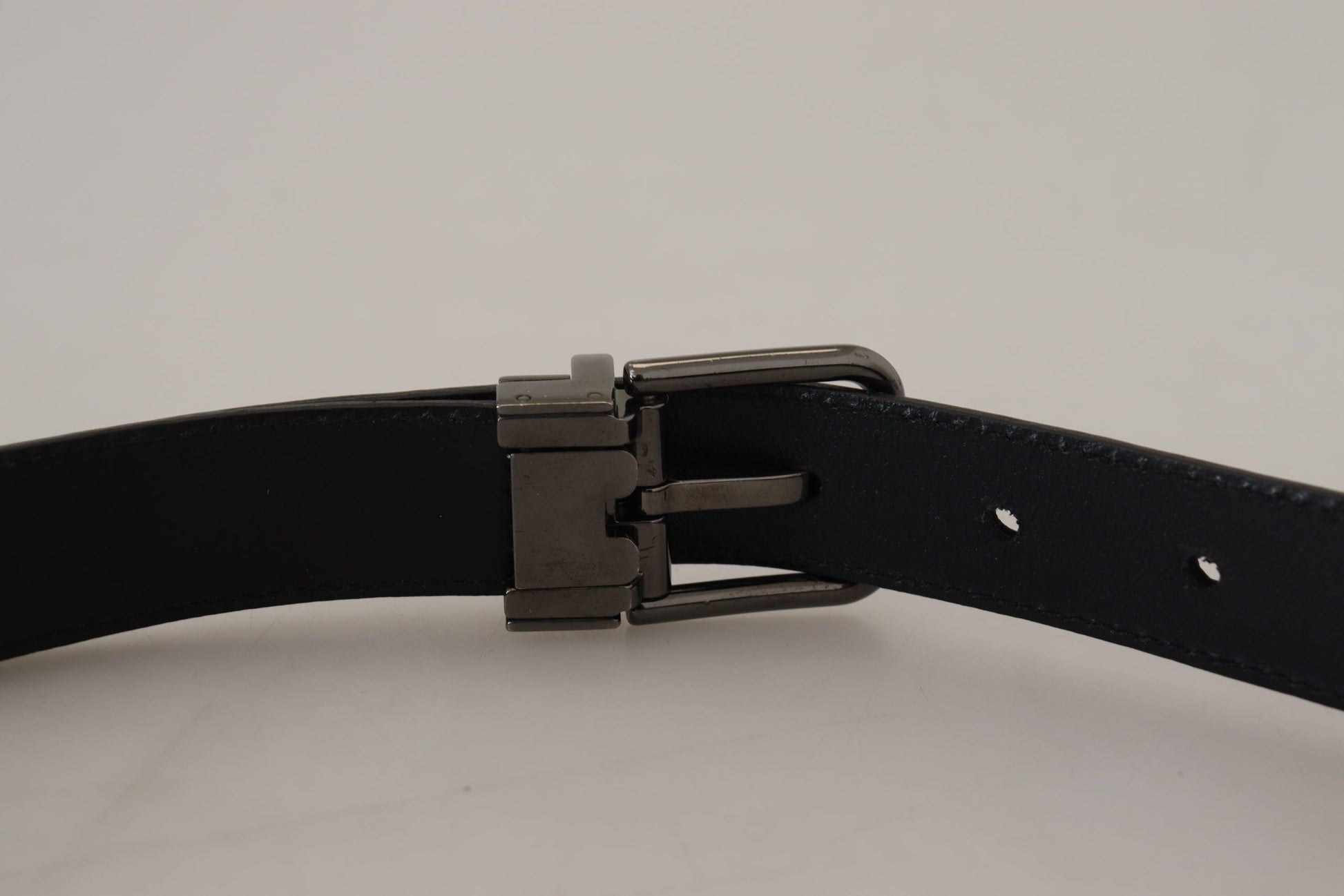 Dolce & Gabbana Elegant Dark Blue Leather Belt - ACCEXO