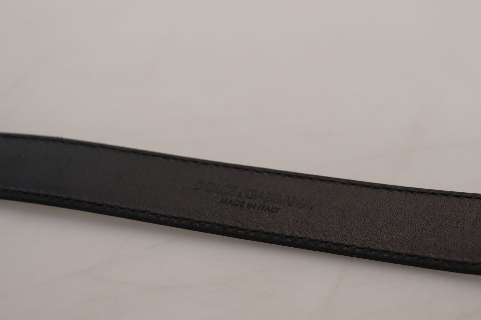 Dolce & Gabbana Elegant Dark Blue Leather Belt - ACCEXO