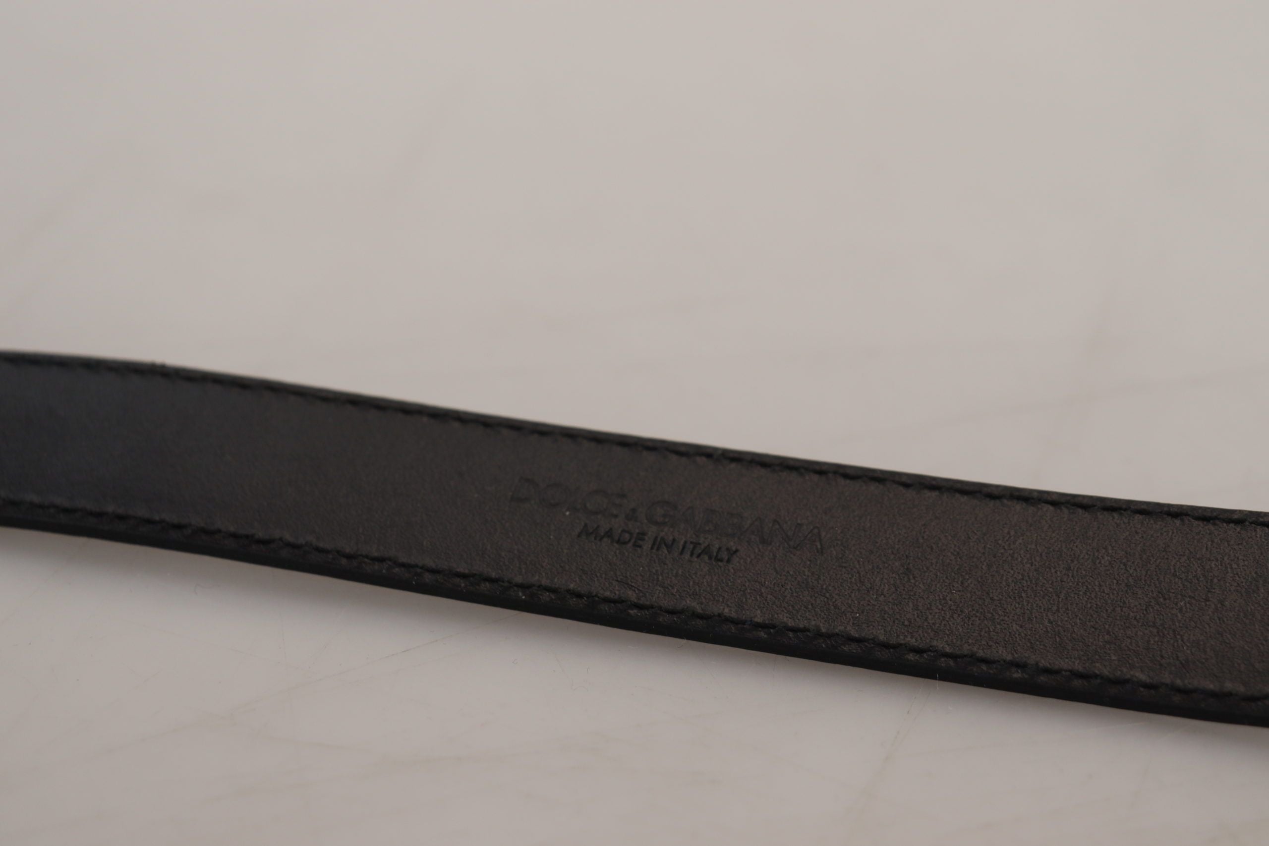 Dolce & Gabbana Elegant Dark Blue Leather Belt - ACCEXO