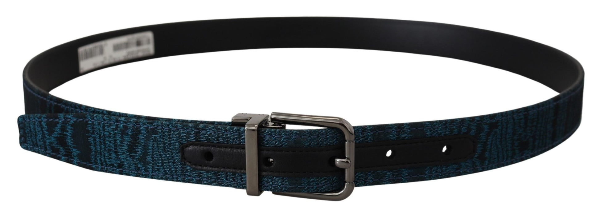 Dolce & Gabbana Elegant Blue Jacquard Designer Belt - ACCEXO