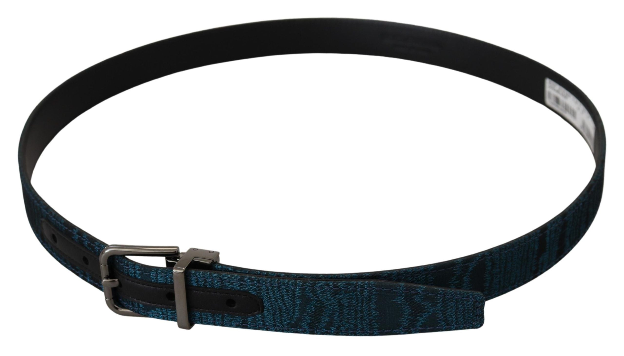 Dolce & Gabbana Elegant Blue Jacquard Designer Belt - ACCEXO