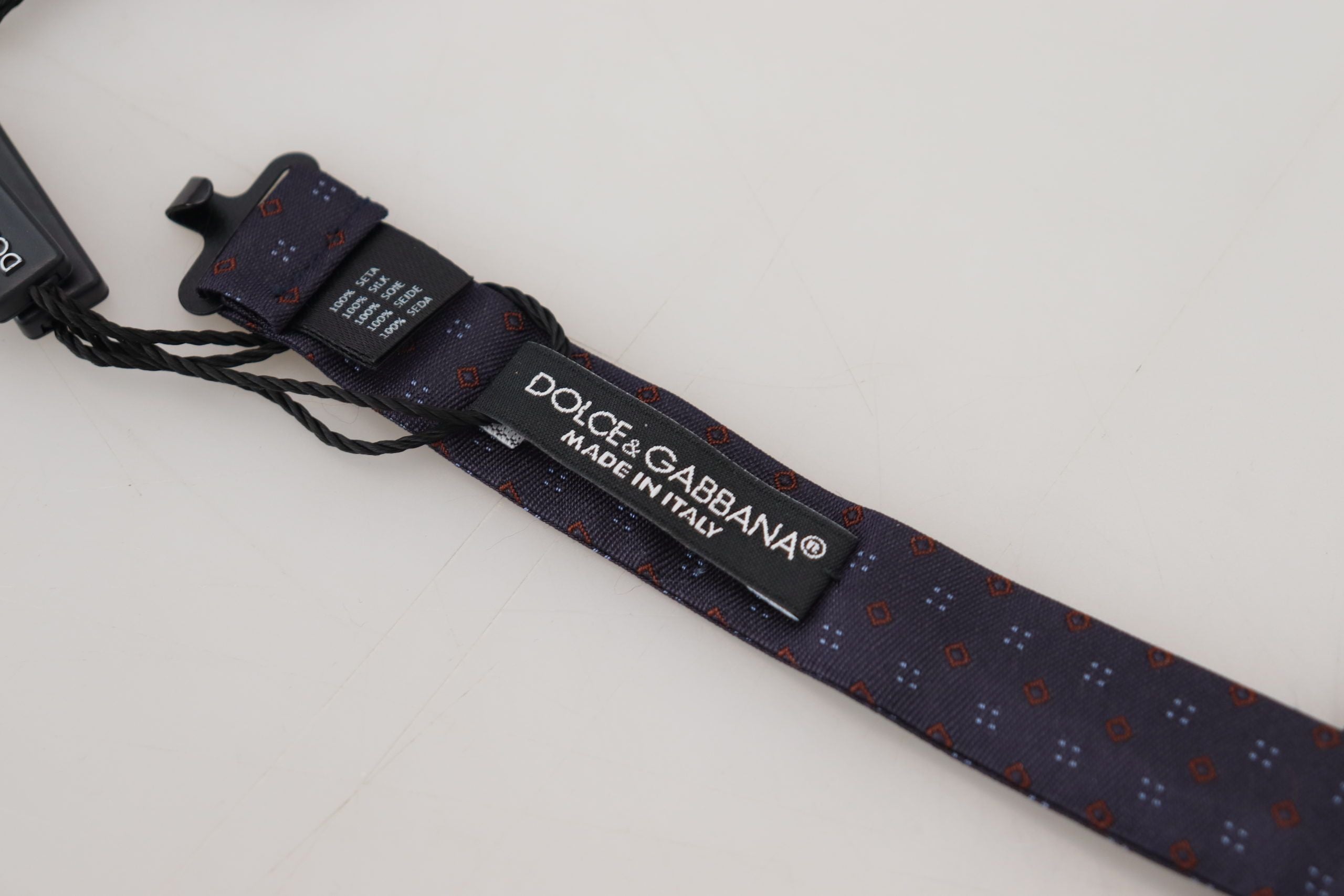 Dolce & Gabbana Elegant Silk Patterned Bow Tie - ACCEXO