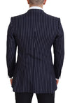 Dolce & Gabbana Elegant Navy Slim Fit Wool Blazer