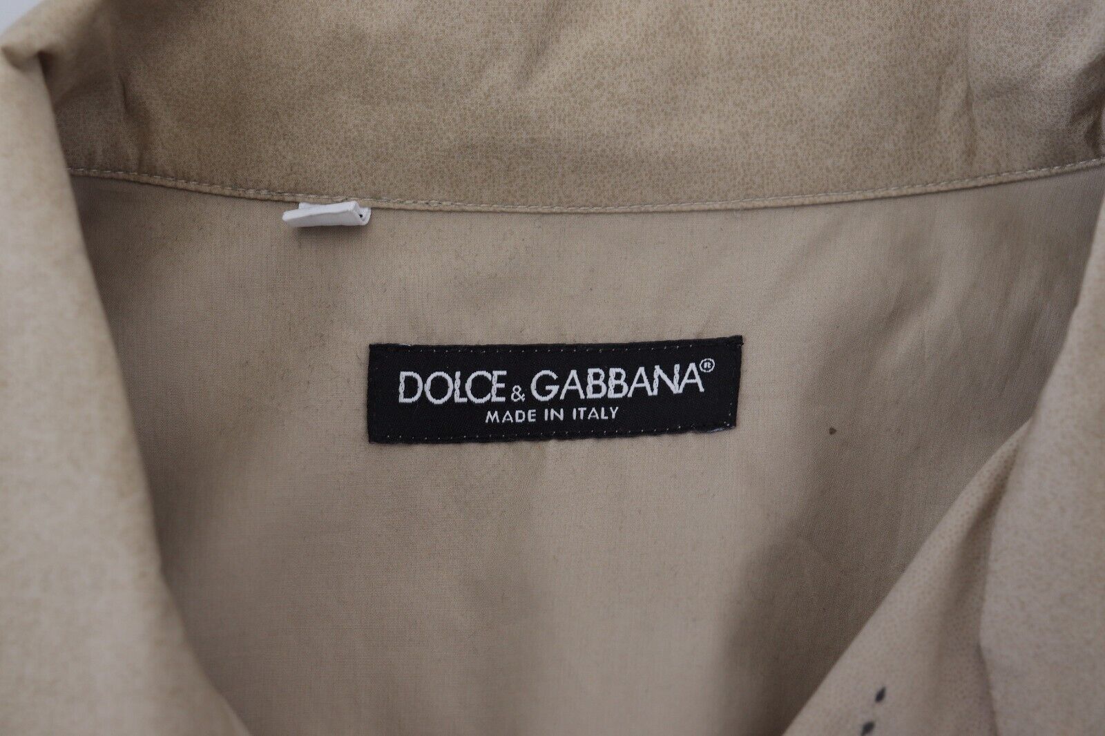 Dolce & Gabbana Beige Cotton Button-Down Casual Shirt - ACCEXO