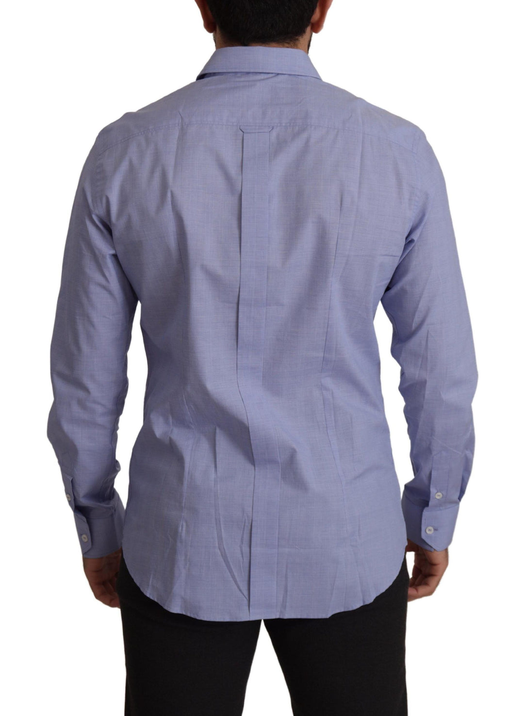 Dolce & Gabbana Stunning Sky-Blue Cotton Shirt