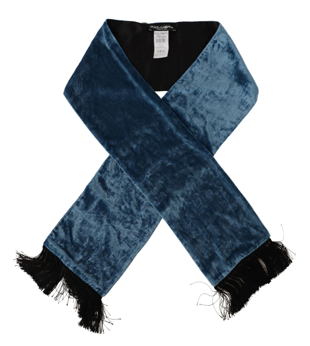 Dolce & Gabbana Elegant Silk Men's Scarf in Regal Blue