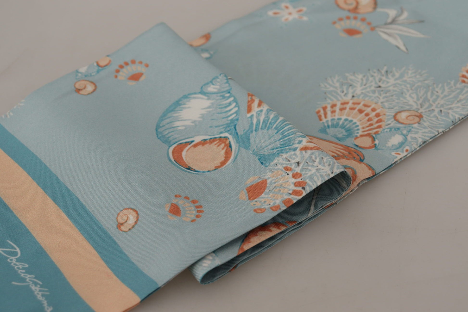 Dolce & Gabbana Elegant Silk Scarf with Shell Motif - ACCEXO
