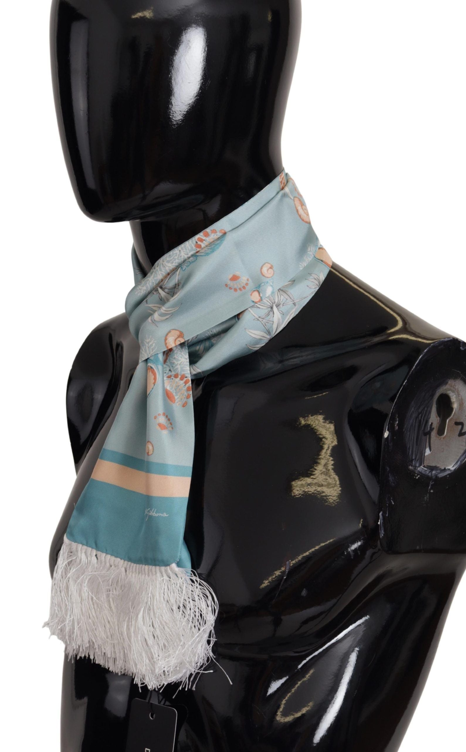 Dolce & Gabbana Elegant Silk Scarf with Shell Motif - ACCEXO