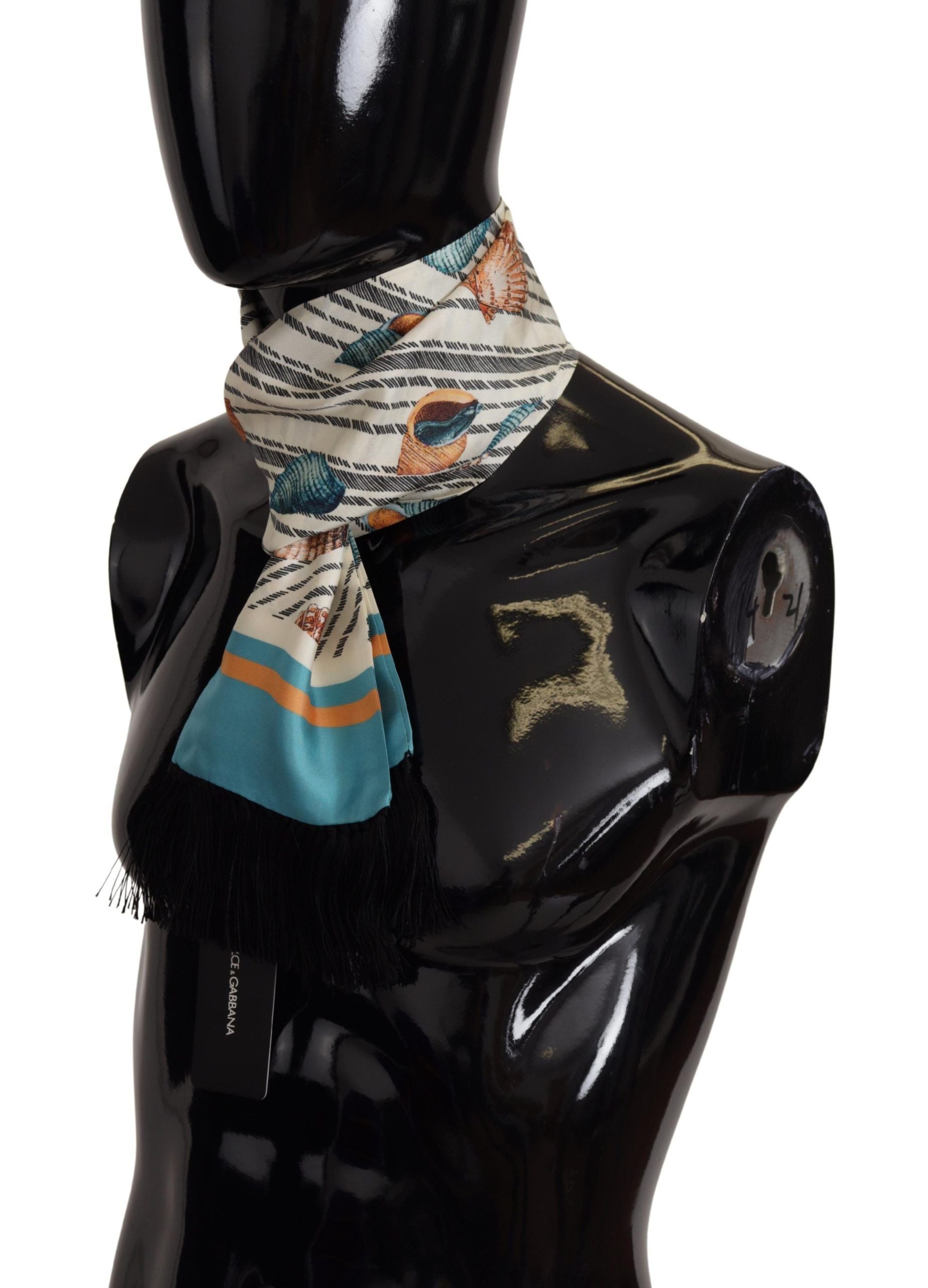 Dolce & Gabbana Multicolor Silk Seashell Printed Scarf - ACCEXO