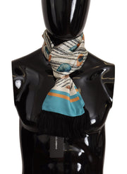 Dolce & Gabbana Multicolor Silk Seashell Printed Scarf - ACCEXO
