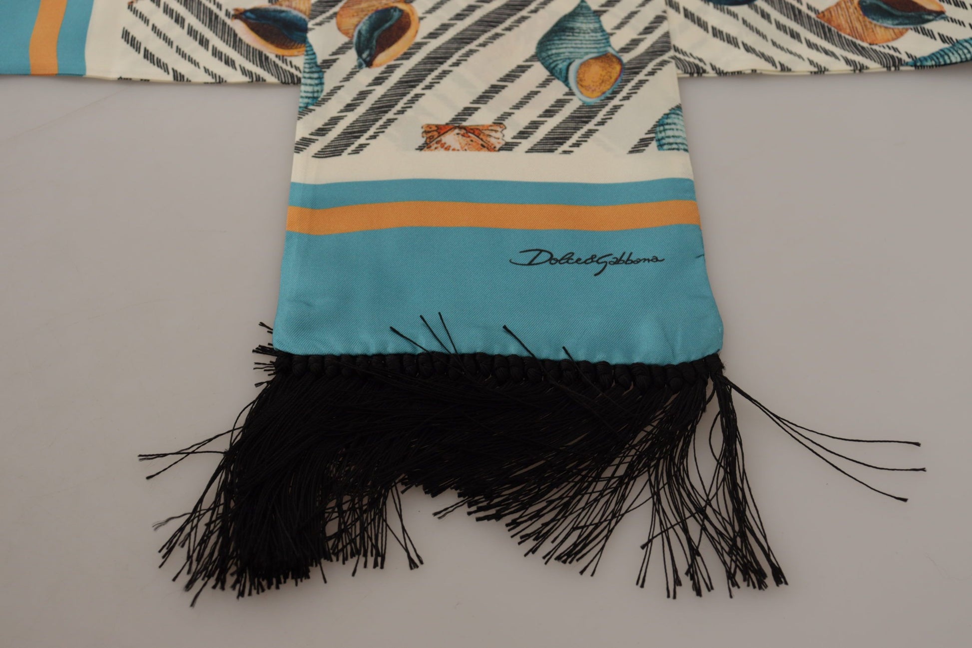 Dolce & Gabbana Multicolor Silk Seashell Printed Scarf - ACCEXO
