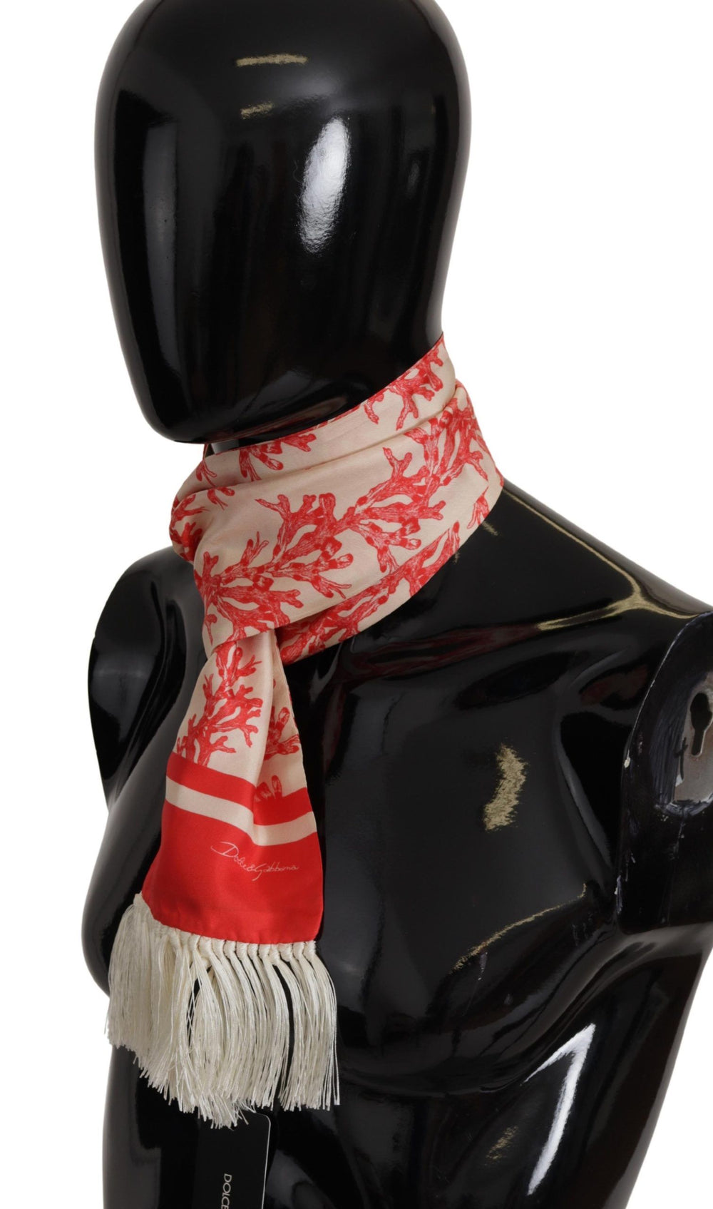 Dolce & Gabbana Elegant Silk Men's Scarf Wrap - Red Coral Print