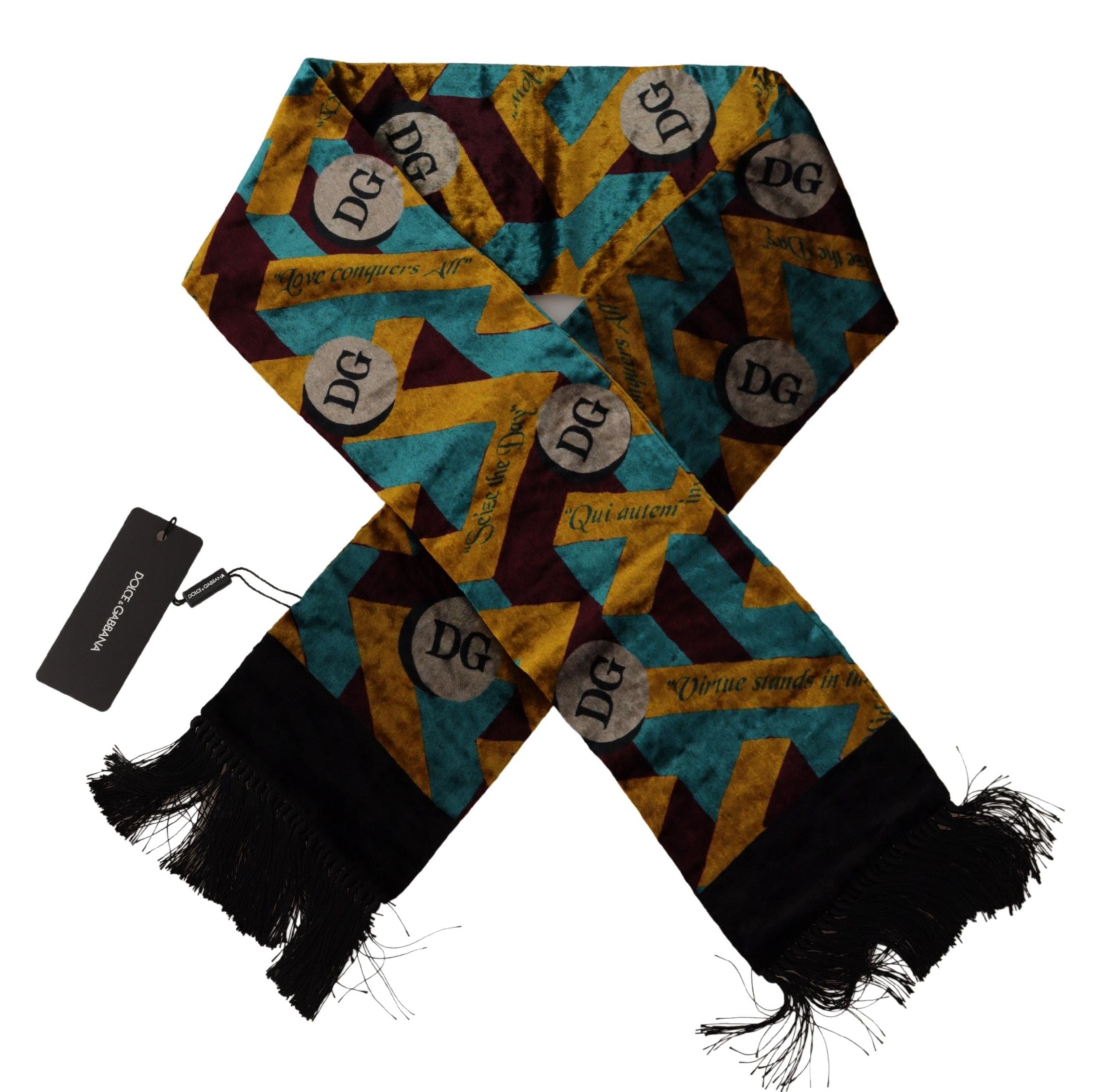 Dolce & Gabbana Elegant Multicolor Silk Blend Men's Scarf - ACCEXO
