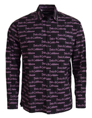 Dolce & Gabbana Elegant Slim Fit Black Dress Shirt - ACCEXO