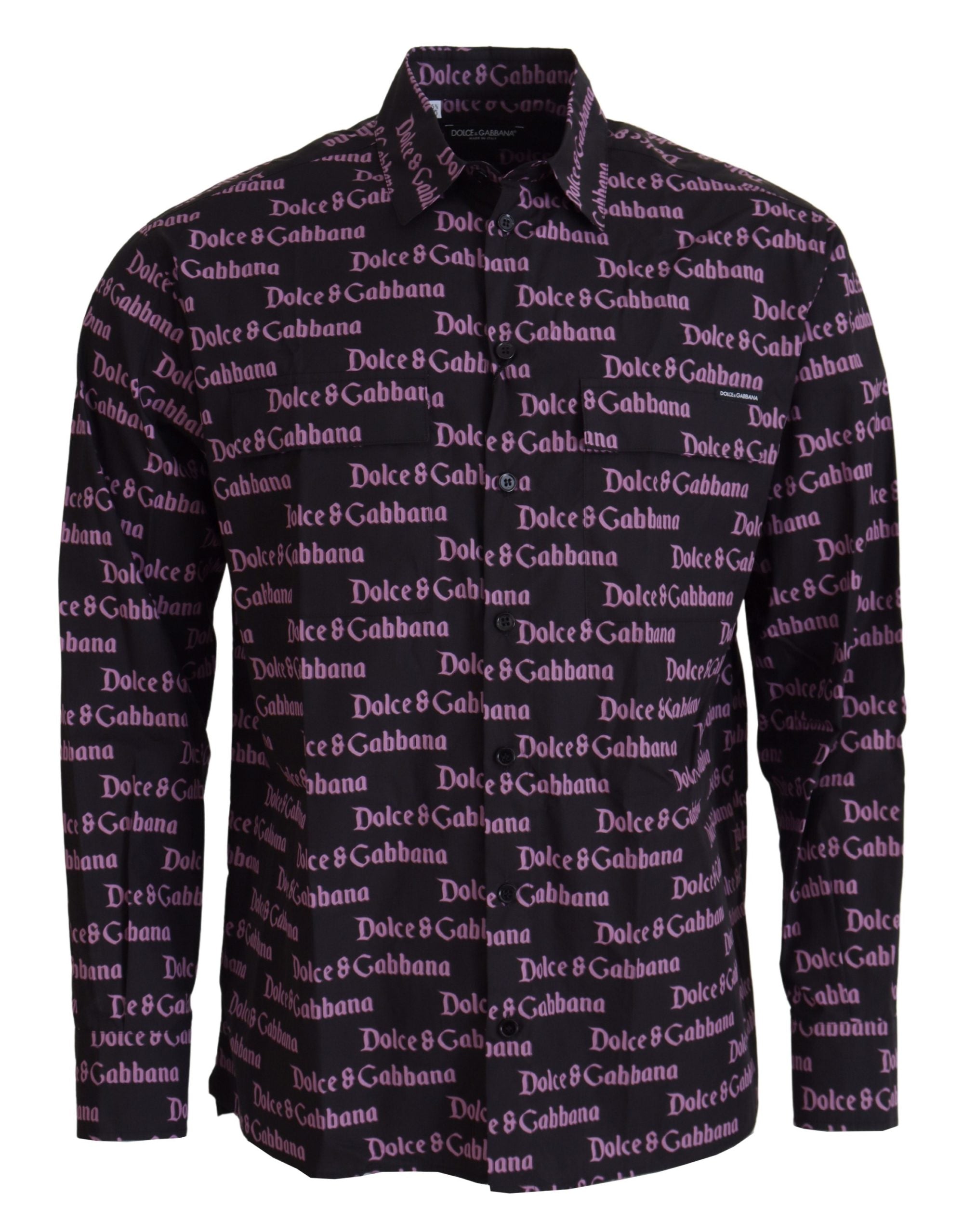 Dolce & Gabbana Elegant Slim Fit Black Dress Shirt - ACCEXO