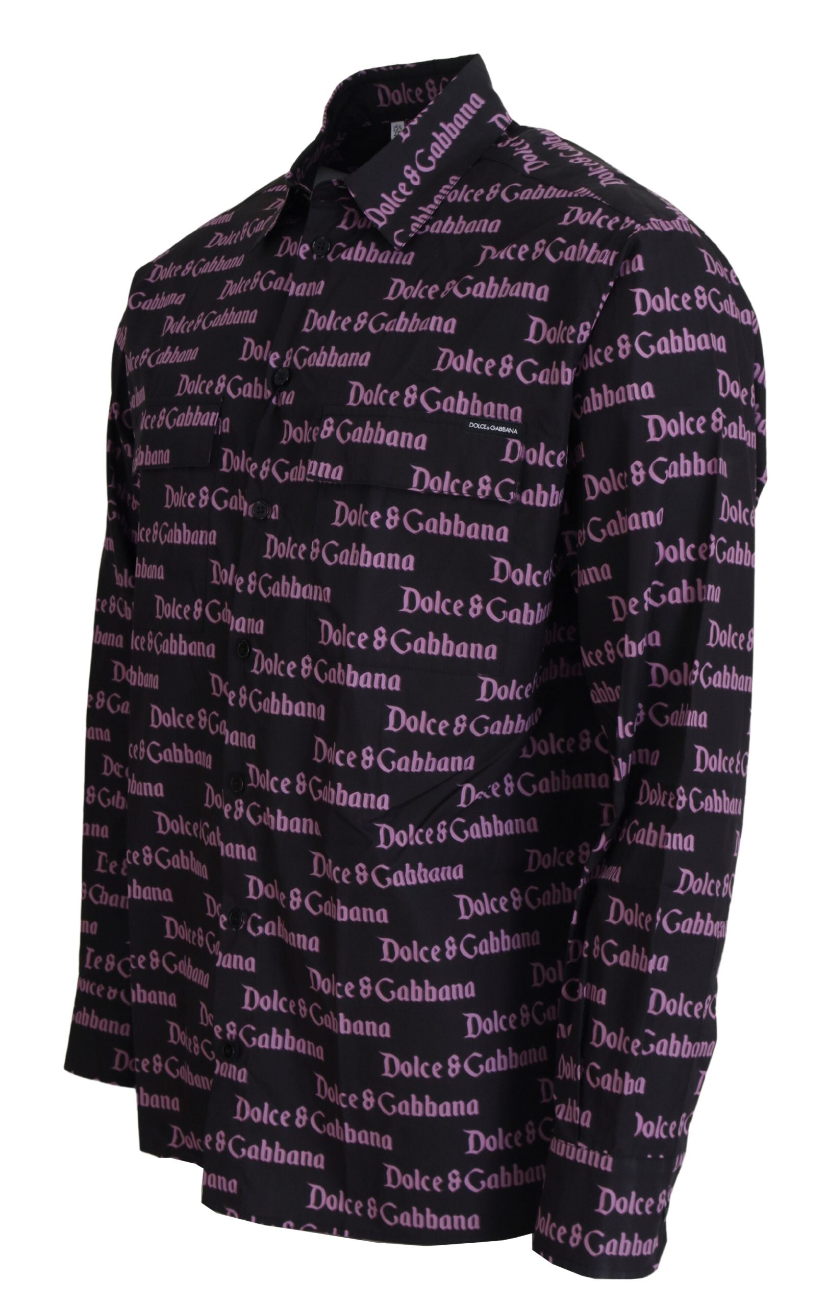 Dolce & Gabbana Elegant Slim Fit Black Dress Shirt - ACCEXO