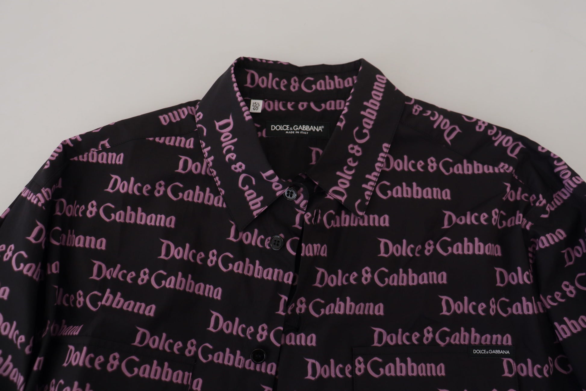 Dolce & Gabbana Elegant Slim Fit Black Dress Shirt - ACCEXO