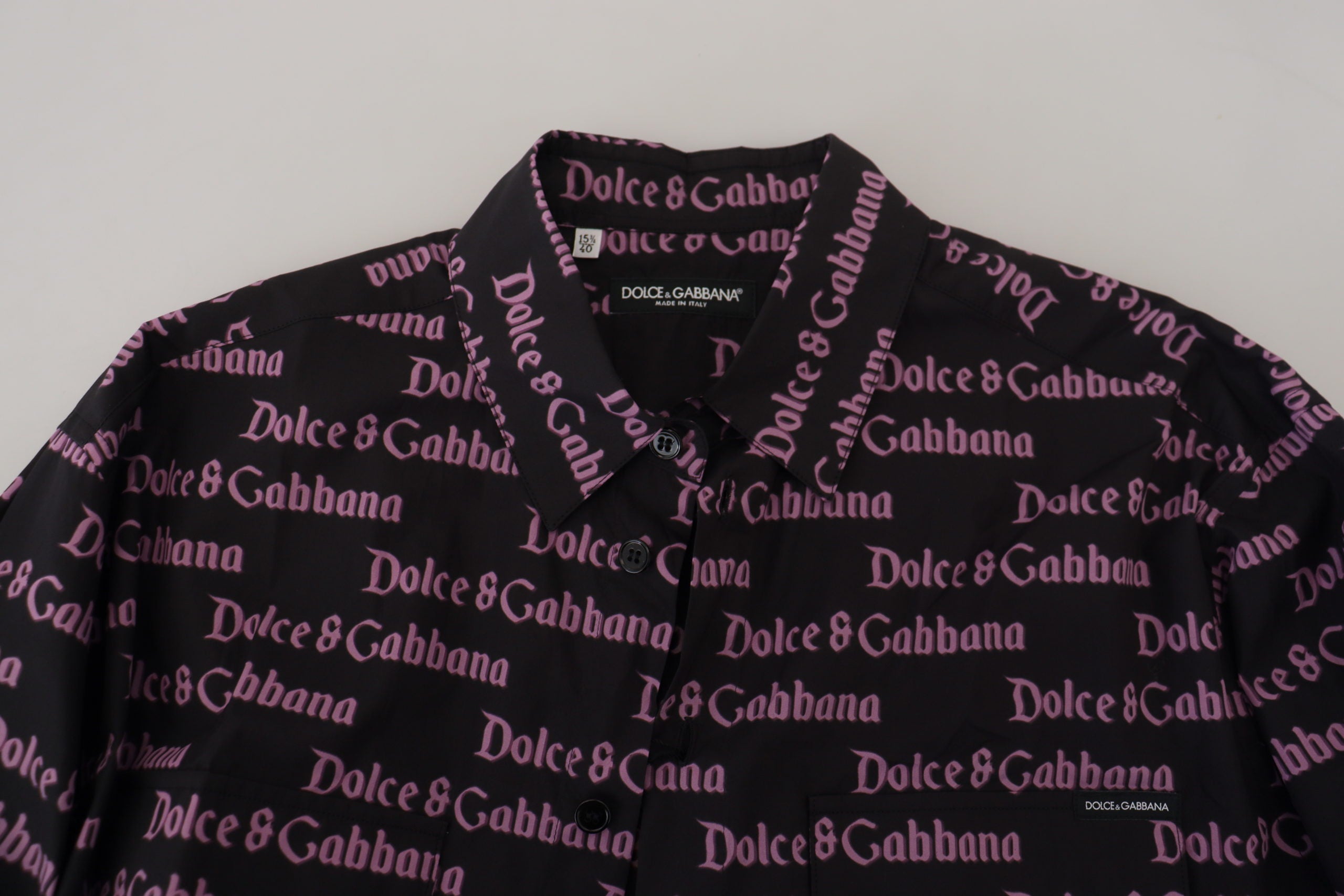 Dolce & Gabbana Elegant Slim Fit Black Dress Shirt - ACCEXO