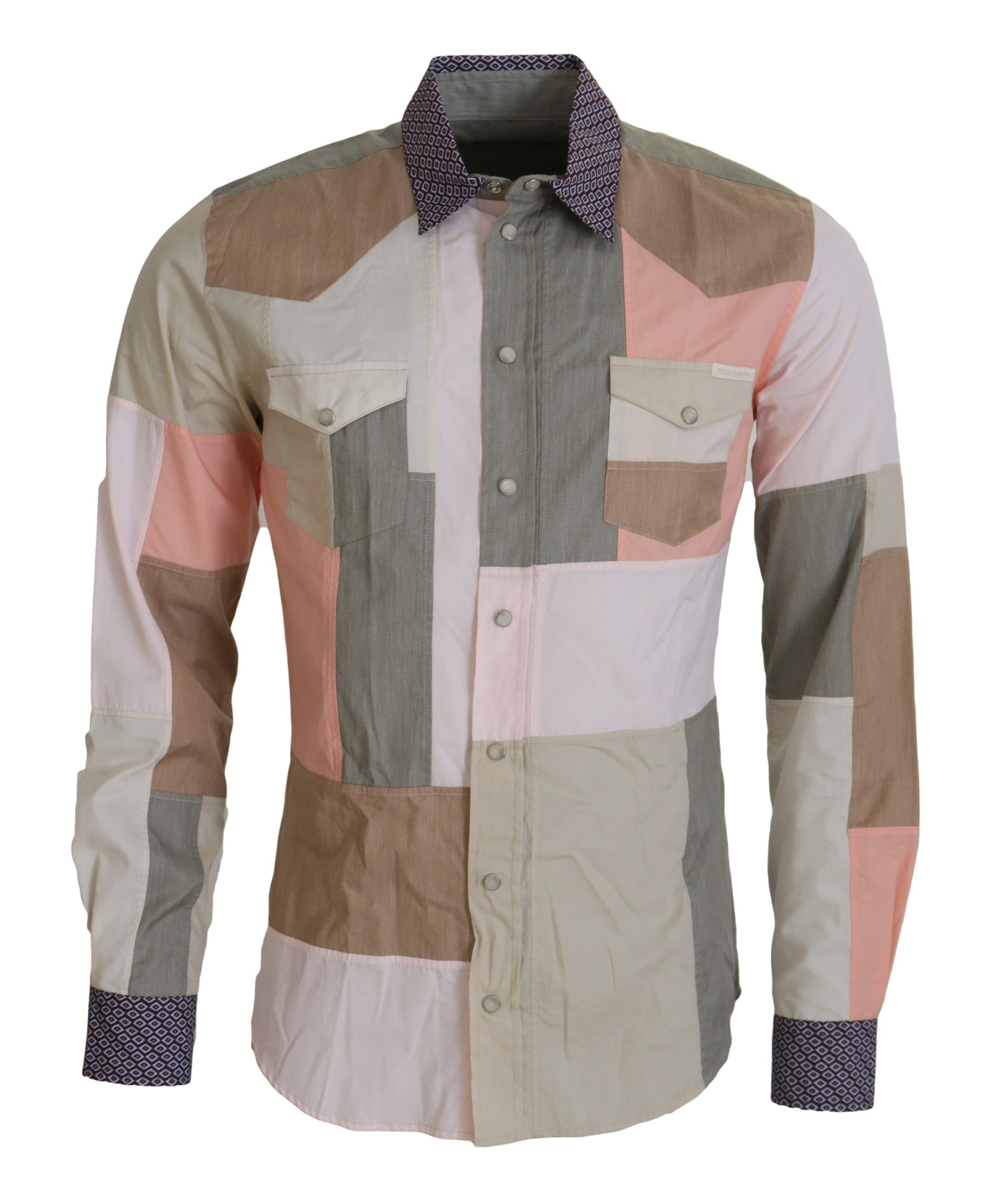Dolce & Gabbana Elegant Multicolor Slim Fit Casual Shirt - ACCEXO
