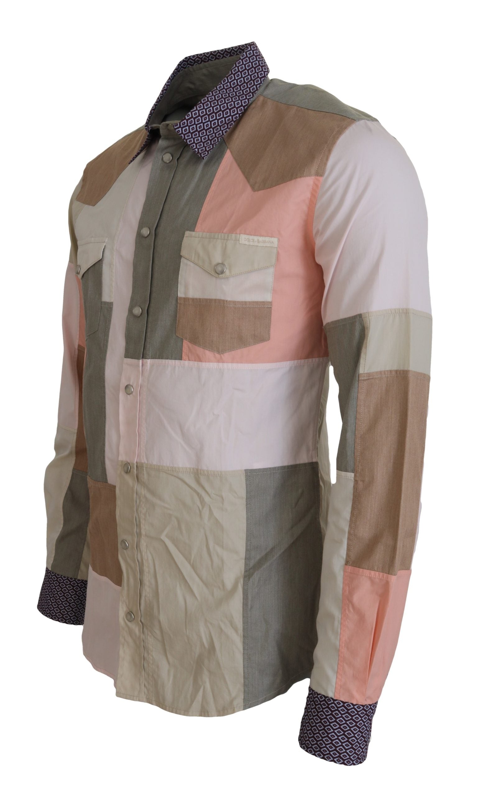 Dolce & Gabbana Elegant Multicolor Slim Fit Casual Shirt - ACCEXO